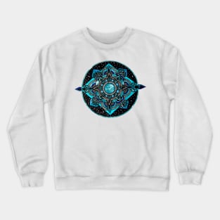 Blue Portal Mandala Crewneck Sweatshirt